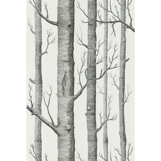 COLE & SON - WOODS- ONYX/WHITE - Wallcovering by the Roll ONYX/WHITE