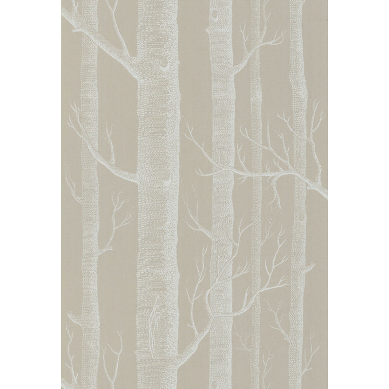 COLE & SON - WOODS- WHITE/TAUPE - Wallcovering by the Roll WHITE/TAUPE