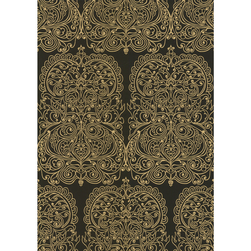 COLE & SON - ALPANA- GOLD/ONYX - Wallcovering by the Roll GOLD/ONYX