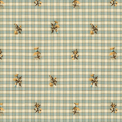 BRUNSCHWIG & FILS - LA SEYNE FLEURI- AQUA - Fabric by the Yard - 8013113_513