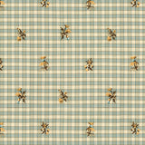 BRUNSCHWIG & FILS - LA SEYNE FLEURI- AQUA - Fabric by the Yard