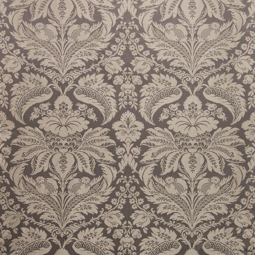 BRUNSCHWIG & FILS - DAMASK PIERRE- CHARCOAL - Fabric by the Yard CHARCOAL