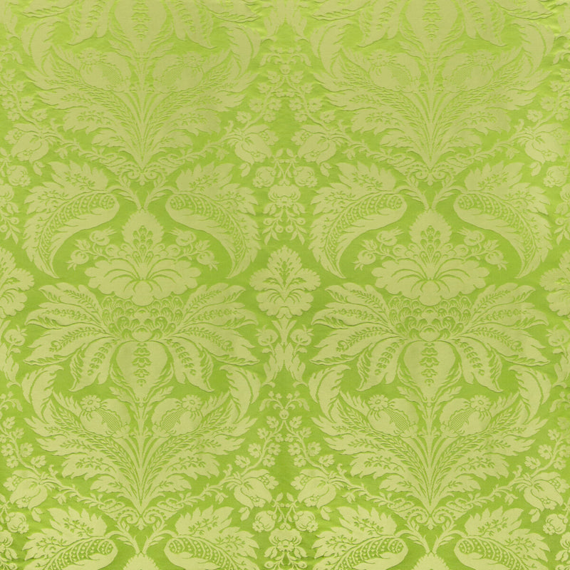 BRUNSCHWIG & FILS - DAMASK PIERRE- GREEN - Fabric by the Yard GREEN