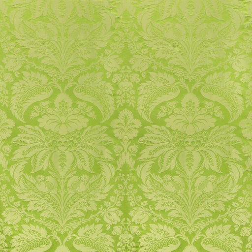 BRUNSCHWIG & FILS - DAMASK PIERRE- GREEN - Fabric by the Yard GREEN