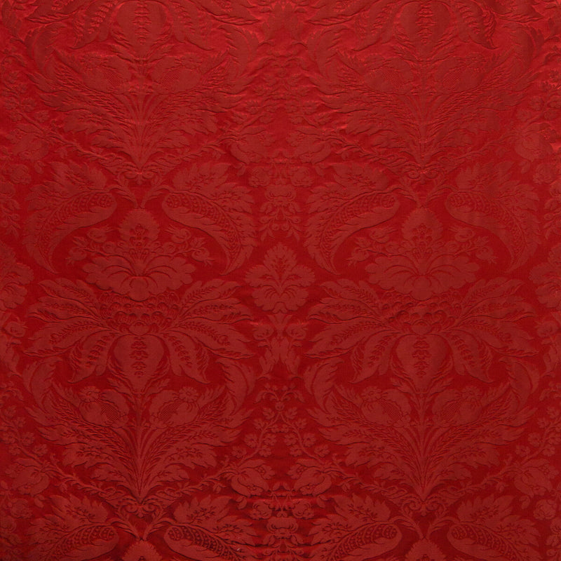 BRUNSCHWIG & FILS - DAMASK PIERRE- RED - Fabric by the Yard RED