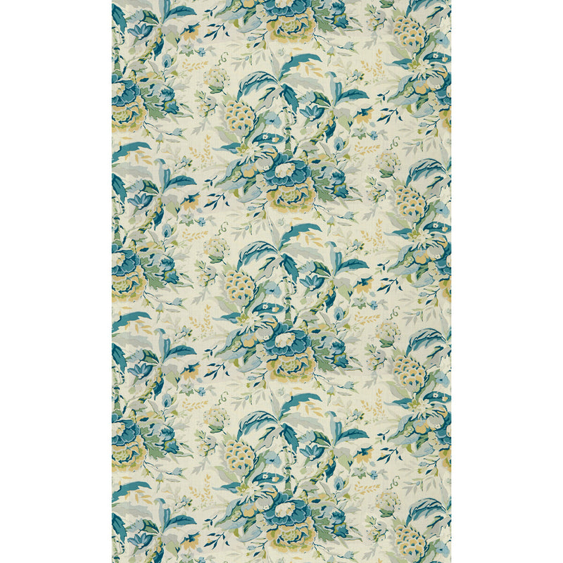 BRUNSCHWIG & FILS - HORSESHOE BAY- AQUA/GREEN - Fabric by the Yard AQUA/GREEN
