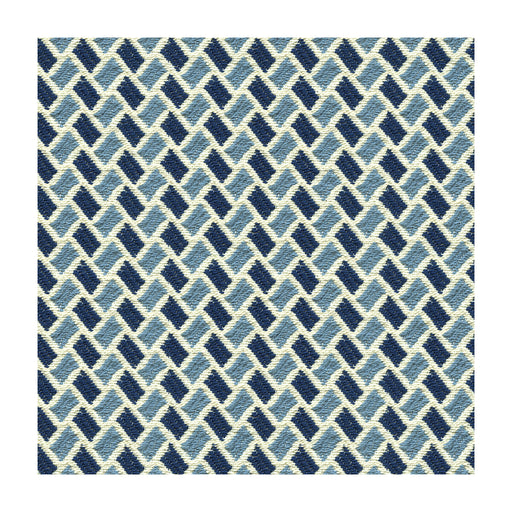 BRUNSCHWIG & FILS - NEW BRIQUETAGE- SKY/INDIGO - Fabric by the Yard SKY/INDIGO