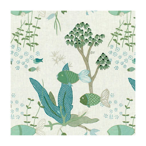 BRUNSCHWIG & FILS - LYFORD CAY- SEAFOAM - Fabric by the Yard SEAFOAM