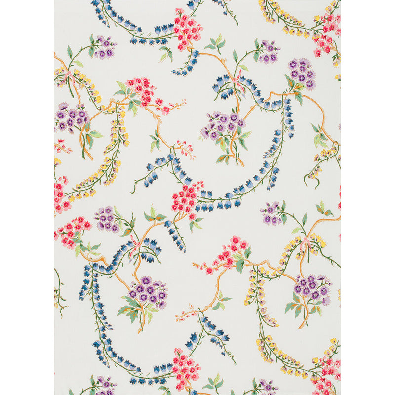 BRUNSCHWIG & FILS - LES GLYCINES- BLANC - Fabric by the Yard BLANC