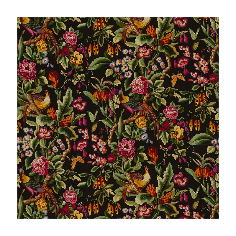 BRUNSCHWIG & FILS - PHEASANS- CHOCOLAT - Fabric by the Yard CHOCOLAT