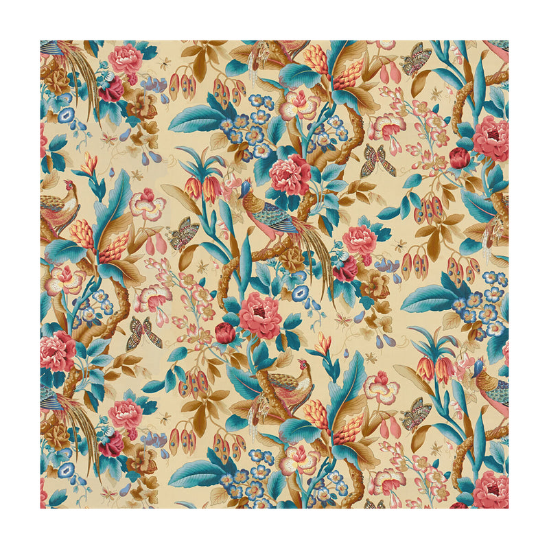 BRUNSCHWIG & FILS - LES FAISANS- CREME - Fabric by the Yard CREME