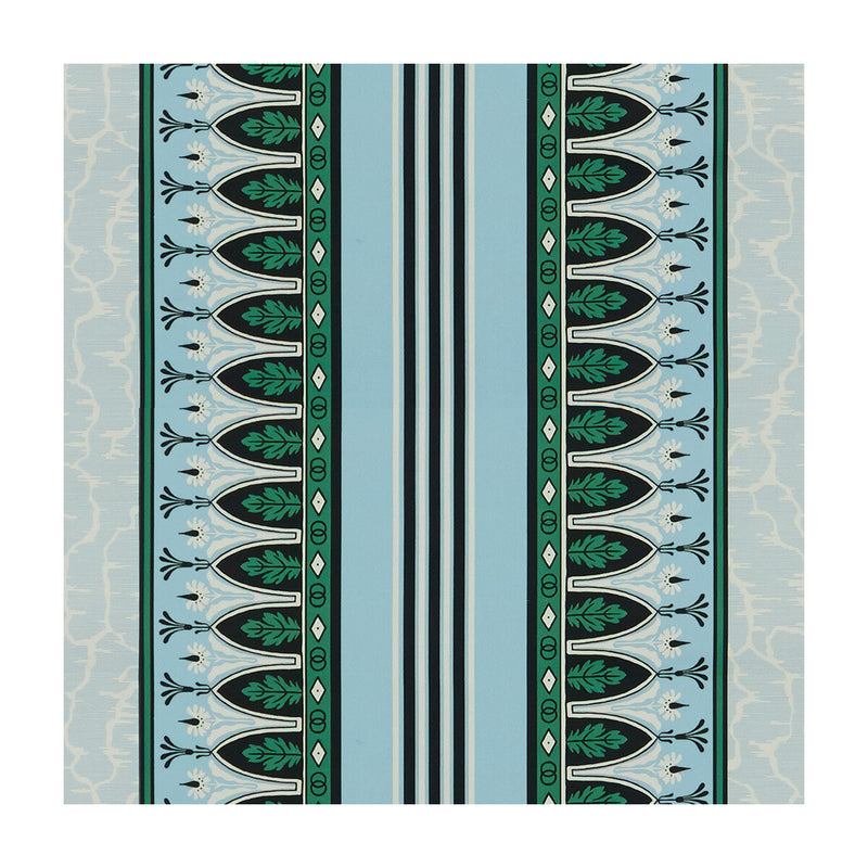 BRUNSCHWIG & FILS - LOLA MONTEZ- EMERALD/AQUA - Fabric by the Yard EMERALD/AQUA