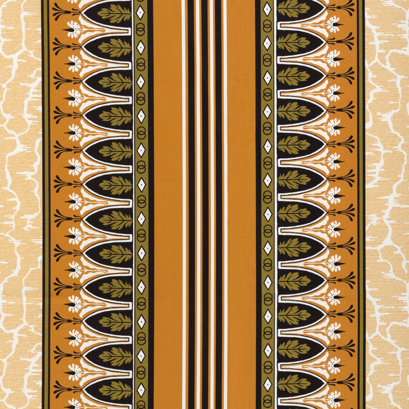 BRUNSCHWIG & FILS - LOLA MONTEZ- KHAKI/MUSTARD - Fabric by the Yard KHAKI/MUSTARD
