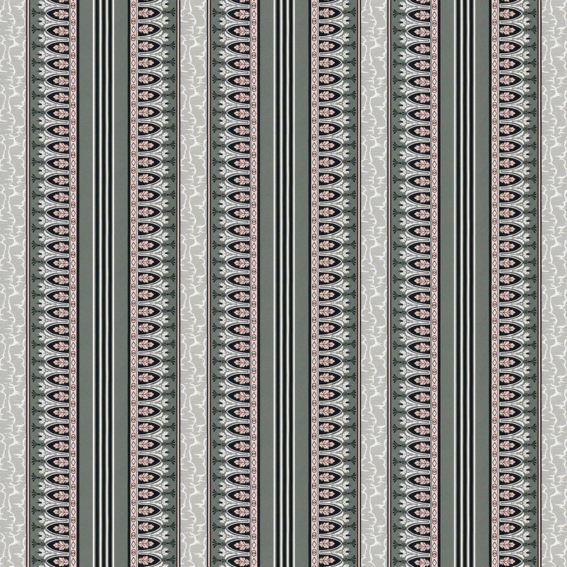 BRUNSCHWIG & FILS - LOLA MONTEZ- GRIS/ROSE - Fabric by the Yard GRIS/ROSE