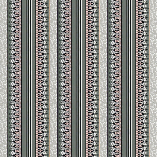 BRUNSCHWIG & FILS - LOLA MONTEZ- GRIS/ROSE - Fabric by the Yard GRIS/ROSE