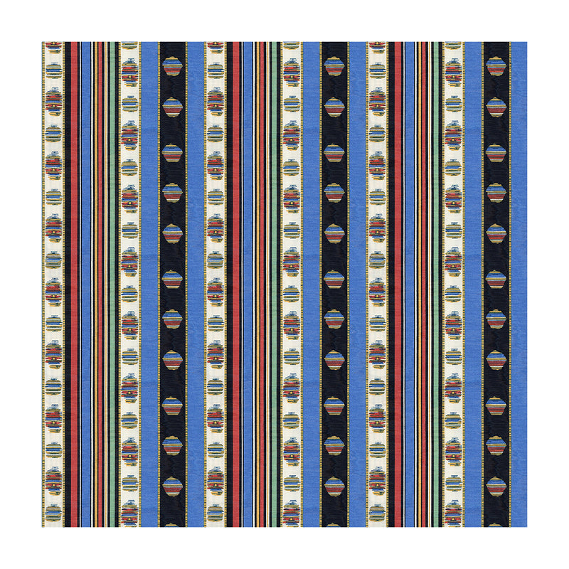 BRUNSCHWIG & FILS - RAYURE MOIRE- BLEU - Fabric by the Yard BLEU