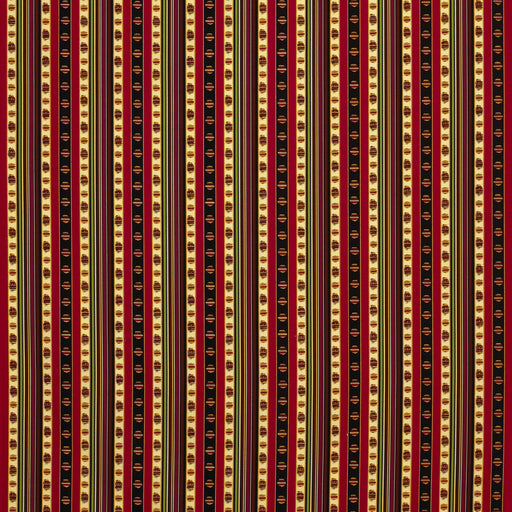 BRUNSCHWIG & FILS - RAYURE PERCALE- ROUGE - Fabric by the Yard ROUGE