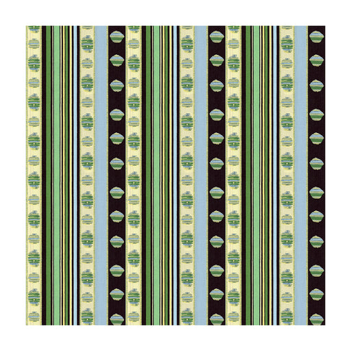BRUNSCHWIG & FILS - RAYURE PERCALE- VERT - Fabric by the Yard VERT