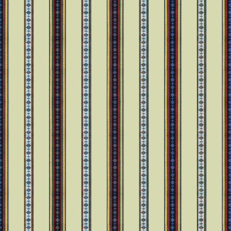 BRUNSCHWIG & FILS - RAYURE BRODERIE- BEIGE - Fabric by the Yard BEIGE