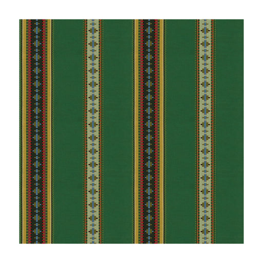 BRUNSCHWIG & FILS - RAYURE BRODERIE- VERT - Fabric by the Yard VERT