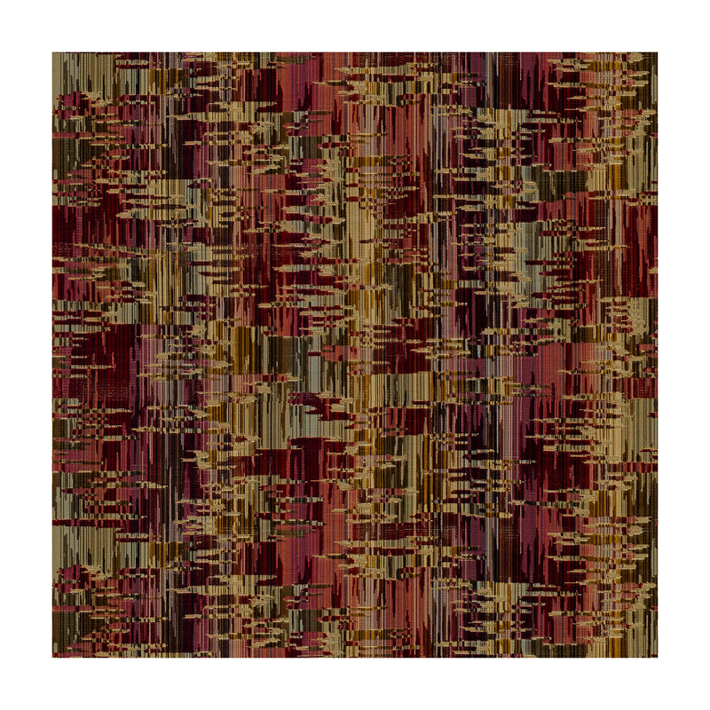 BRUNSCHWIG & FILS - AMAURI VELVET- SAND/BERRY - Fabric by the Yard SAND/BERRY