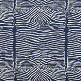 BRUNSCHWIG & FILS - LE ZEBRE EMB- NAVY - Fabric by the Yard
