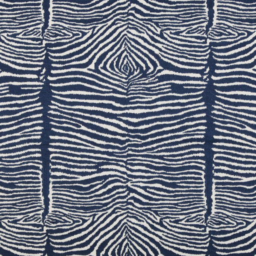 BRUNSCHWIG & FILS - LE ZEBRE EMB- NAVY - Fabric by the Yard NAVY