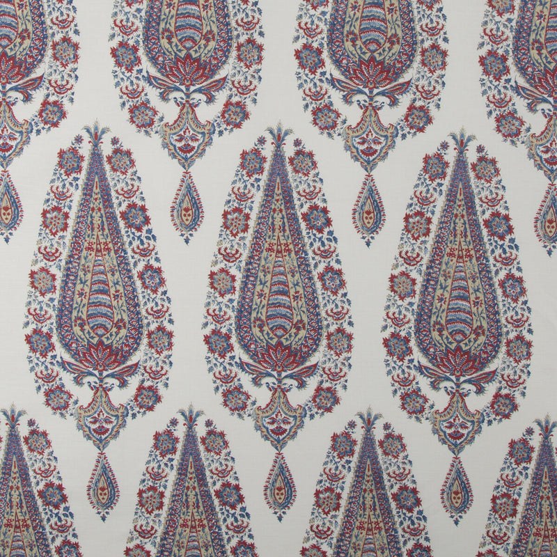 BRUNSCHWIG & FILS - KOMAL PAISLEY- MADDER/BLUE - Fabric by the Yard MADDER/BLUE