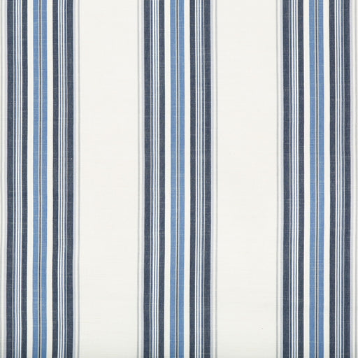 BRUNSCHWIG & FILS - VERDON STRIPE- INDIGO/SKY - Fabric by the Yard INDIGO/SKY