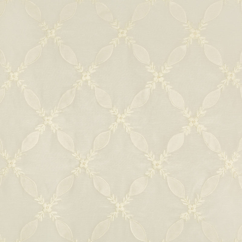 BRUNSCHWIG & FILS - OLIVEIRA SHEER- WHITE - Fabric by the Yard WHITE
