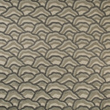 BRUNSCHWIG & FILS - LES RIZIERES EMB- SILVER/CHARCOAL - Fabric by the Yard