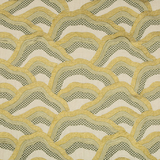 BRUNSCHWIG & FILS - LES RIZIERES EMB- CITRON - Fabric by the Yard CITRON