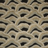 BRUNSCHWIG & FILS - LES RIZIERES EMB- BLACK/GOLD - Fabric by the Yard
