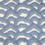 BRUNSCHWIG & FILS - LES RIZIERES EMB- ROYAL/NAVY - Fabric by the Yard