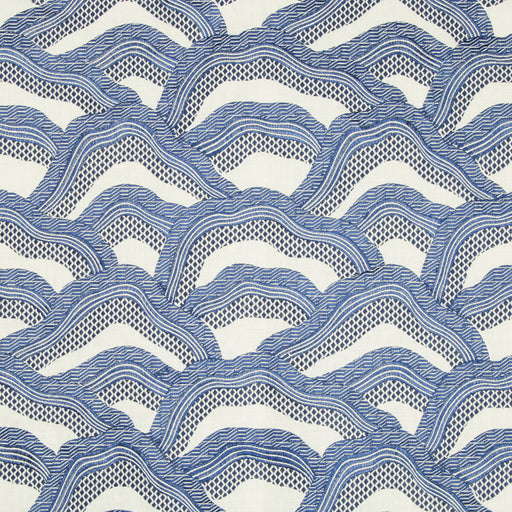 BRUNSCHWIG & FILS - LES RIZIERES EMB- ROYAL/NAVY - Fabric by the Yard ROYAL/NAVY