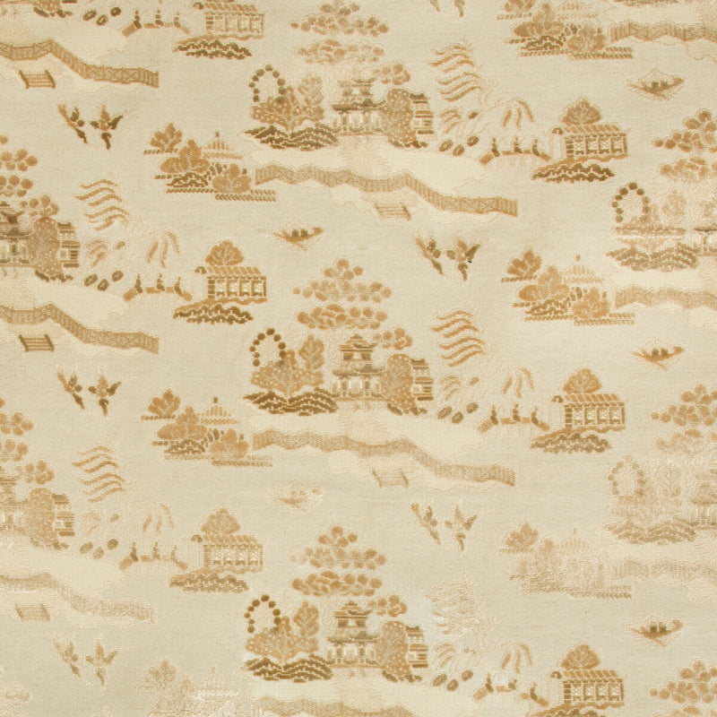 BRUNSCHWIG & FILS - LA PAGODE VELVET- SAND - Fabric by the Yard SAND