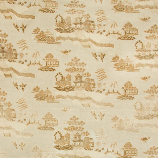 BRUNSCHWIG & FILS - LA PAGODE VELVET- SAND - Fabric by the Yard SAND
