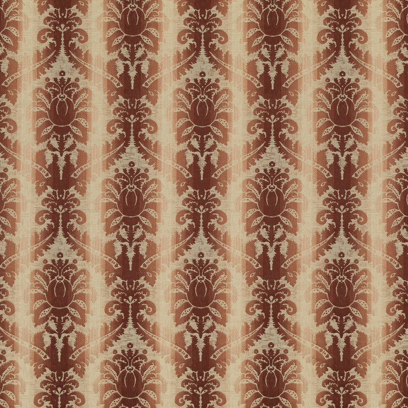BRUNSCHWIG & FILS - POIVRE DAMASK- RED - Fabric by the Yard RED