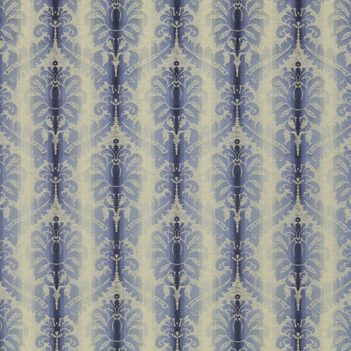 BRUNSCHWIG & FILS - POIVRE DAMASK- INDIGO/SKY - Fabric by the Yard INDIGO/SKY