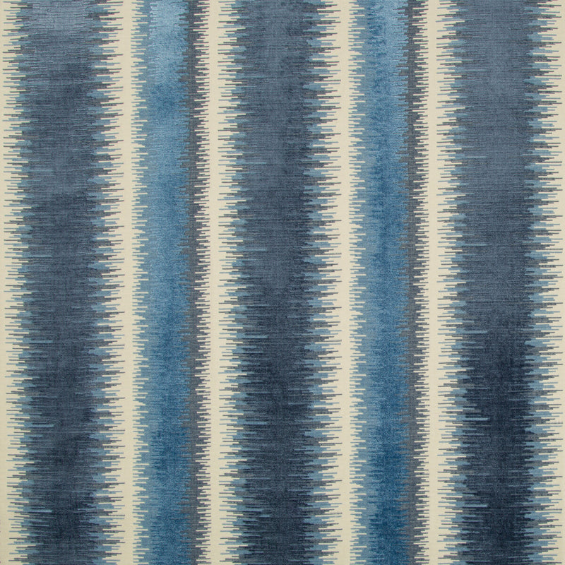BRUNSCHWIG & FILS - BROMO VELVET- BLUE - Fabric by the Yard BLUE
