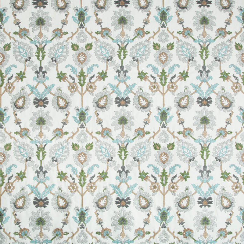 BRUNSCHWIG & FILS - SOLANUM EMB- MIST - Fabric by the Yard MIST