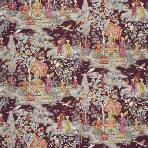 BRUNSCHWIG & FILS - LODI GARDEN PRINT- PLUM - Fabric by the Yard PLUM