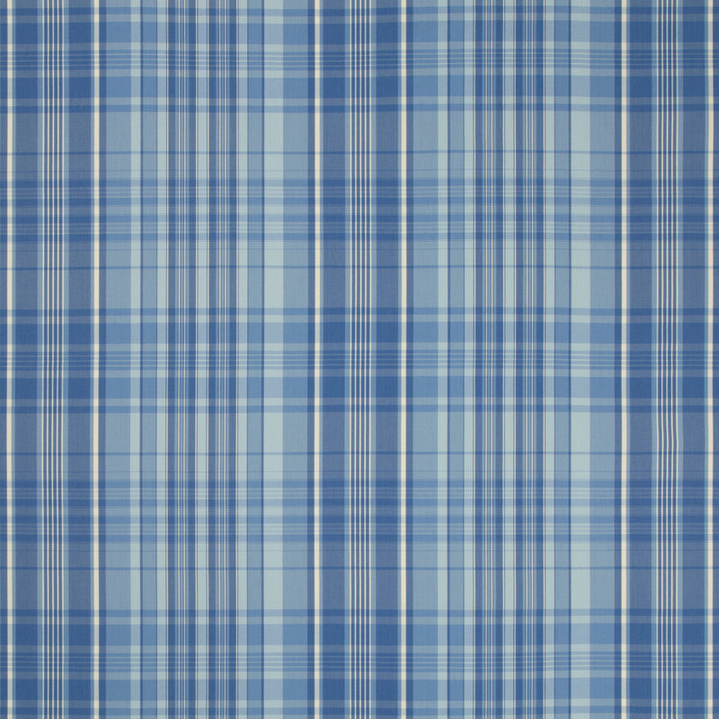 BRUNSCHWIG & FILS - GUERNSEY CHECK- BLUE - Fabric by the Yard BLUE