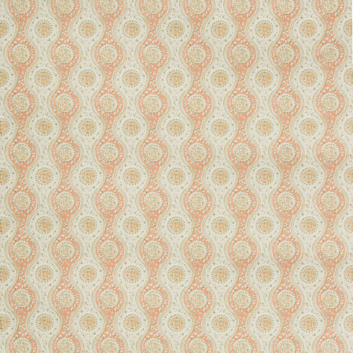 BRUNSCHWIG & FILS - NADARI PRINT- PEACH/GOLD - Fabric by the Yard PEACH/GOLD