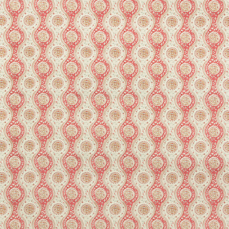 BRUNSCHWIG & FILS - NADARI PRINT- RED/BEIGE - Fabric by the Yard RED/BEIGE