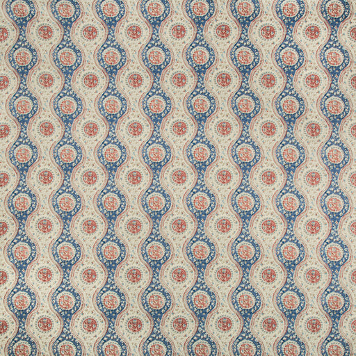 BRUNSCHWIG & FILS - NADARI PRINT- BLUE/RED - Fabric by the Yard BLUE/RED