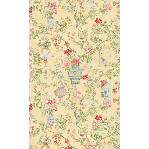 BRUNSCHWIG & FILS - JARDIN FLEURI PRINT- SUN - Fabric by the Yard SUN