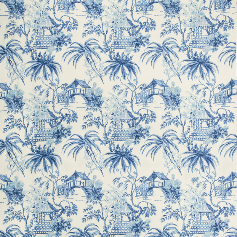 BRUNSCHWIG & FILS - TONGLI PRINT- PORCELAIN - Fabric by the Yard PORCELAIN