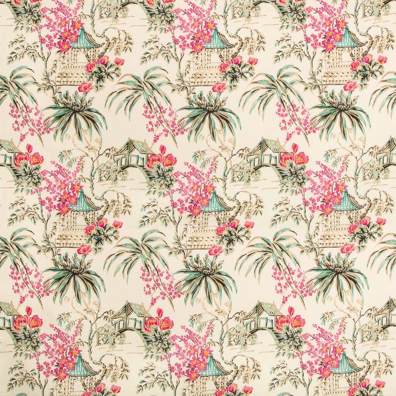 BRUNSCHWIG & FILS - TONGLI PRINT- PEONY - Fabric by the Yard PEONY