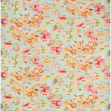 BRUNSCHWIG & FILS - MING DRAGON PRINT- AQUA - Fabric by the Yard